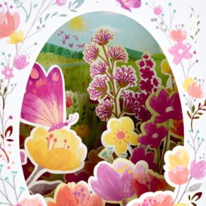 Hallmark Paper Wonder Displayable Pop Up Easter Card (Spring Flowers), Welcome Easter