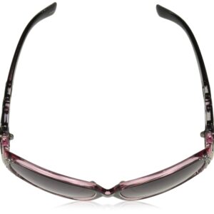 SOUTHPOLE Women's 1017SP Rectangular Sunglasses, Black & Pink, 62 mm