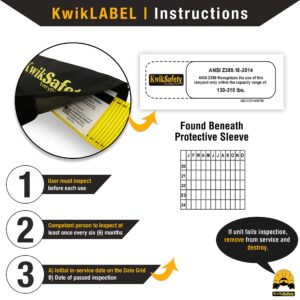 KwikSafety - Charlotte, NC - RATTLER [2 PACK] Internal Shock Absorber Single Leg 6ft Safety Lanyard OSHA ANSI Fall Arrest Protection Equipment Snap Hooks Construction Arborist Roofing