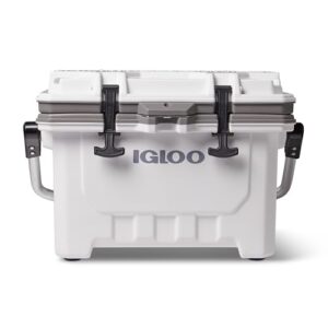 igloo 24 qt imx lockable insulated ice chest injection molded cooler, white