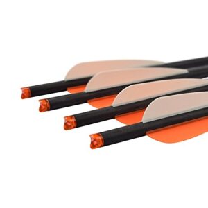 szeo Crossbow Bolts 20 inch Bio Crossbow Arrows with Moon Nocks and Removable Tips (Pack of 12)