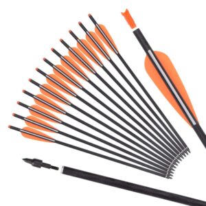 szeo Crossbow Bolts 20 inch Bio Crossbow Arrows with Moon Nocks and Removable Tips (Pack of 12)