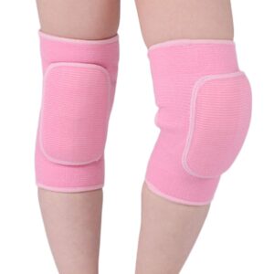 LUNA VOW 1 Pair Kids Protective Knee Pads Breathable Flexible Elastic Knee Sleeve Pad Support Protector For Volleyball, Dance (Pink, S for 3-10 Ages)