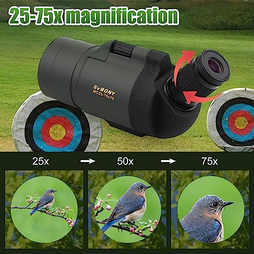 SVBONY SV41 Mak Spotting Scopes with Tripod for Target Shooting,25-75x70,Compact,Waterproof,Scopes for Hunting,Shooting,Travel,Camping