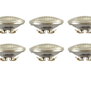 VSTAR LED PAR36 Bulb 6W 12V 650-750lm(35W Halogen Equivalent),3000K Warm White,Water Resistant,Non-dimmable,6 Pack