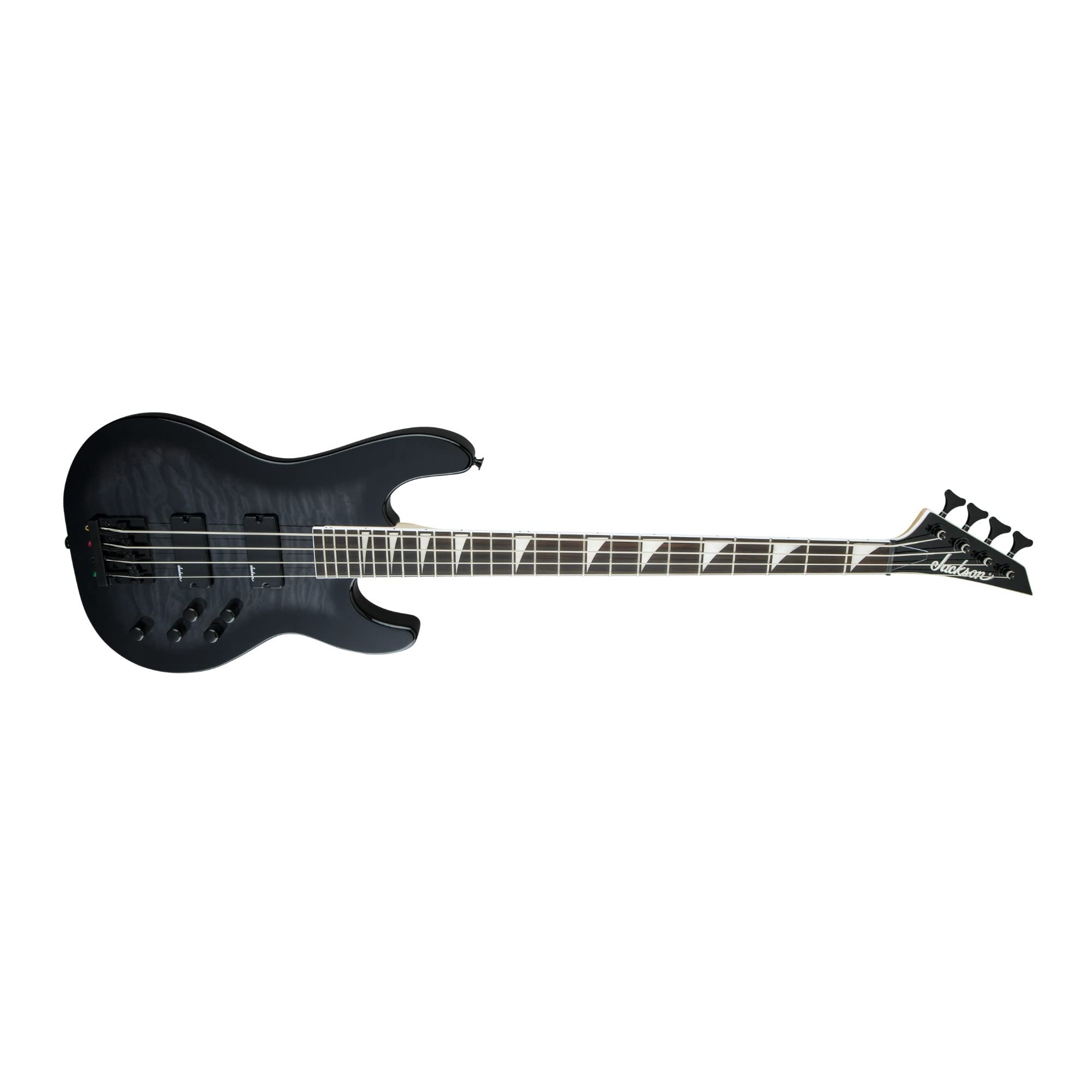 Jackson JS Series Concert Bass JS3Q, Transparent Black Burst, Amaranth Fingerboard