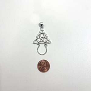 Jewelry Trends Trinity Triquetra Charm Holder Sterling Silver Pendant