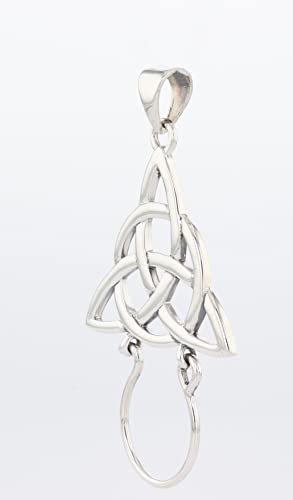 Jewelry Trends Trinity Triquetra Charm Holder Sterling Silver Pendant