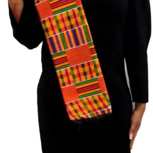 ShopHaven African Kente Scarf, Kente Stole, Kente Cloth, African Scarf, African Print, Black Graduation, Black History, Kwanzaa, Afrocentric, Africa,