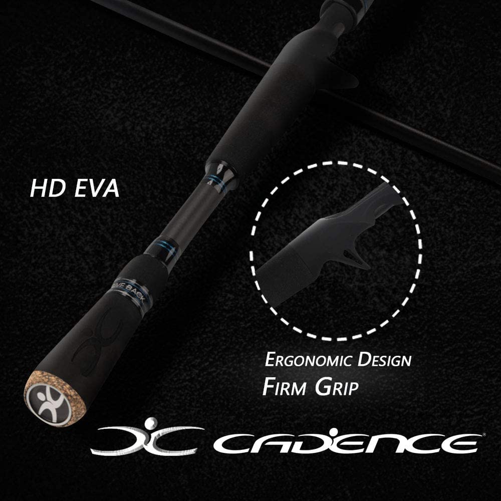 Cadence CR7B Baitcasting Rods Fast Action Fishing Rods Super Lightweight Sensitive Portable Casting Rods 40 Ton Carbon Fuji Reel Seat Stainless Steel Guides with SiC Inserts Baitcast Rods