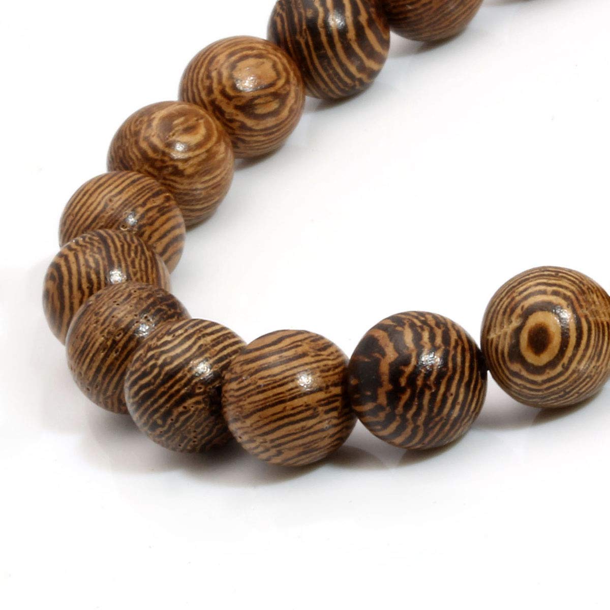 Eigso 8mm Wood Beads Bracelets for Women Men Meditation Mala Bead Bracelet for Buddhist