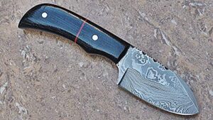 smart & sharp custom handmade damascus steel hunting knife/skinner knife aa-13125 (black micarta)