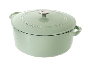 cuisinart cast iron casserole, mint green, 7 quart