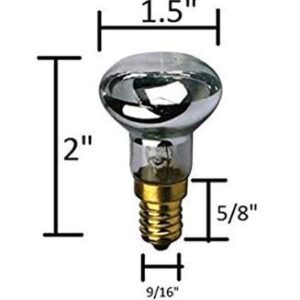 R39 E17 Replacement Light Bulb Lava Lamp 30 Watt Motion Reflector Type (2 Pack)