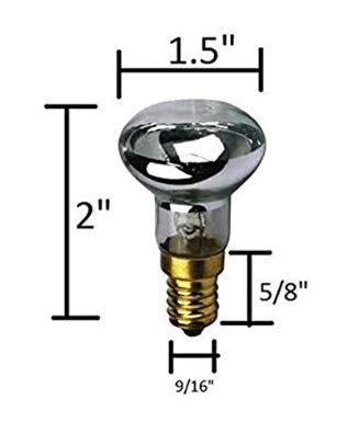 R39 E17 Replacement Light Bulb Lava Lamp 30 Watt Motion Reflector Type (2 Pack)