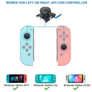 2-Pack Replacement Joystick Analog Thumb Stick Repair Kit for Nintendo Switch/Switch OLED Model/Switch Lite Joy-Con Controller - Drift Fix Tools Y1.5 / +1.5 Screwdriver/Pry Tools