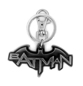 dc batman logo pewter key ring