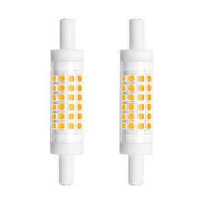 bonlux dimmable r7s led bulb 78mm (3'') - 5w t3 double ended j type j78 led flood light daylight 6000k, 45w halogen replacement bulb for floor lamp, work light, security light (2-pack)