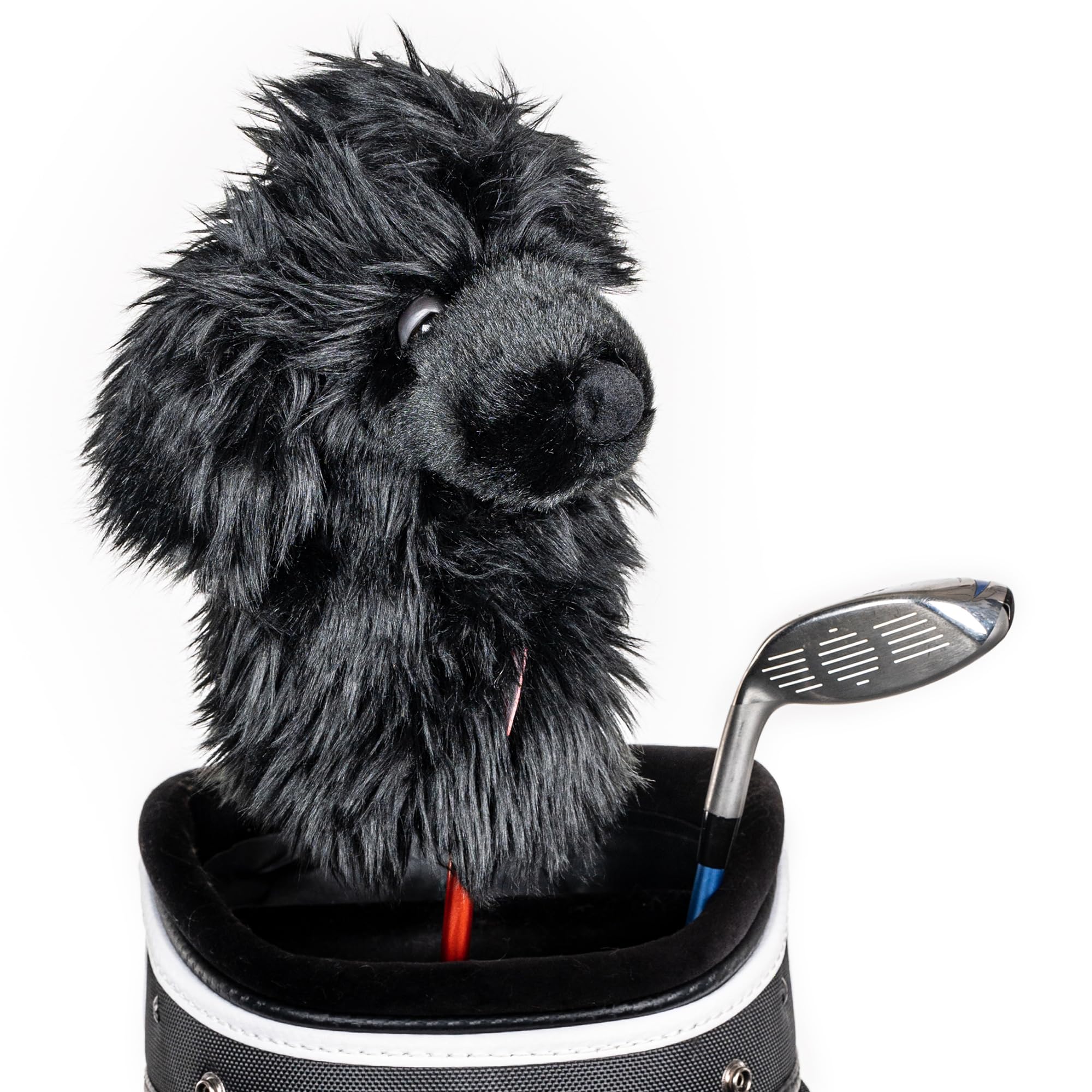 Daphne’s Black Poodle Hybrid Headcover | Premium Hybrid and Fairway Wood Headcovers | Funny Golf Club Covers | Stylish Protection for Your Clubs | Men's Golf Gear | Hybrid Headcover for Men and Women