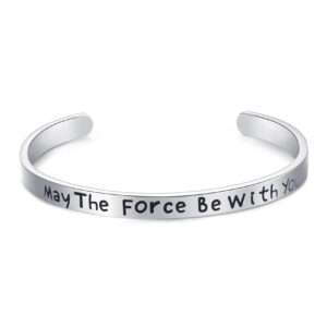 lparkin star wars decor bracelets for women man starwars gifts may the force be with you cuff bracelet