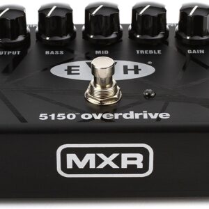 MXR EVH5150 Overdrive Pedal Bundle with 2 Patch Cables, Power Supply, and 6 Dunlop Picks