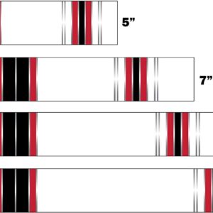 White Water Archery Non-Laminated Red Traditional 9 Crest Arrow Wraps 15 pk Choose Length Width (7, 1.12)