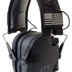 Walker's Razor Slim Electronic Shooting Muffs 3-Pack, Black America Patch (3 Items)