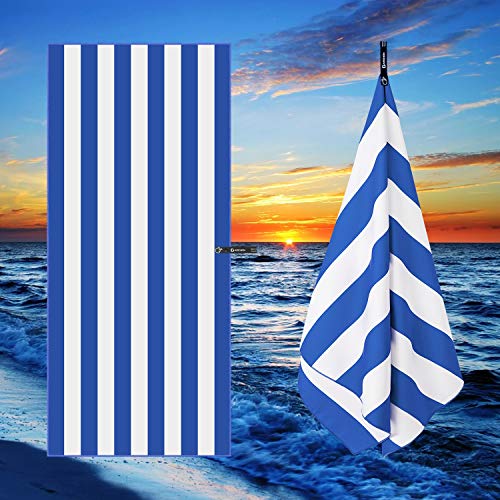 DARCHEN Microfiber Beach Towels Oversize Quick Dry Towel [1 or 4 Pack] - Travel Beach Towel for Swimming Pool, Sand Free Towel(Extra Large XL 70x35, Large 63x32) for Kids Adult, Compact Lightweight