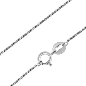 sea of ice italian spiga wheat chain necklace – silver chain necklace for women and men – 925 sterling silver spring ring locked jewelry chain – multisize silver chain unisex