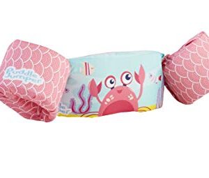 STEARNS Original Puddle Jumper Kids Life Jacket | Deluxe Life Vest for Children, Pink Crab