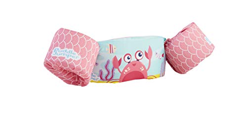 STEARNS Original Puddle Jumper Kids Life Jacket | Deluxe Life Vest for Children, Pink Crab