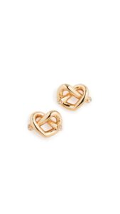 kate spade new york loves me knot studs, gold