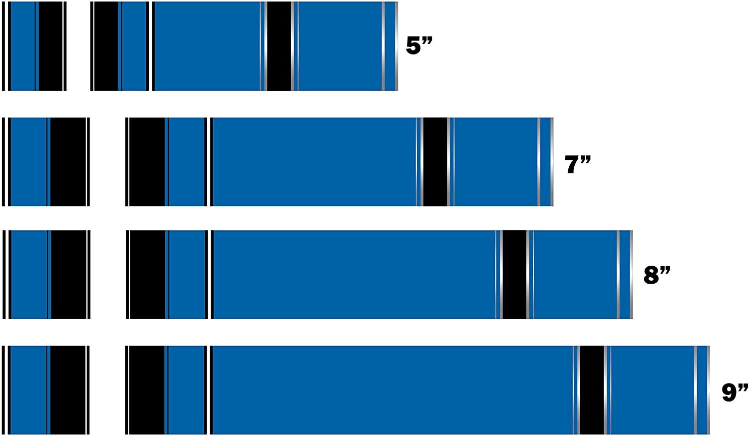 White Water Archery Laminated Blue Traditional 10 Crest Arrow Wraps 15 pk Choose Length Width (9.75)