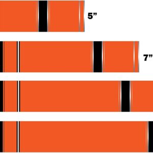 White Water Archery Laminated Orange Traditional 10 Crest Arrow Wraps 15 pk Choose Length Width (8, 1.12)