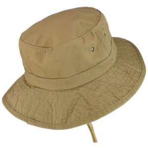 Trendy Apparel Shop XXL Oversize Large Brim 100% Cotton Outdoor Boonie Hat - Khaki - 3XL