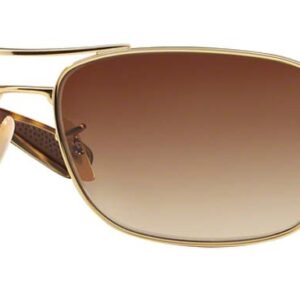 Ray-Ban RB3522 001/13 61M Arista/Brown Gradient Square Sunglasses For Men (X-LARGE)+ Bundle with Designer iWear Eyewear Kit