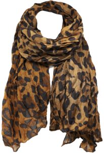 kmystic classic leopard print scarf (classic brown)