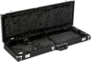 fender classic series wood case, mustang/duo sonic, sonic black