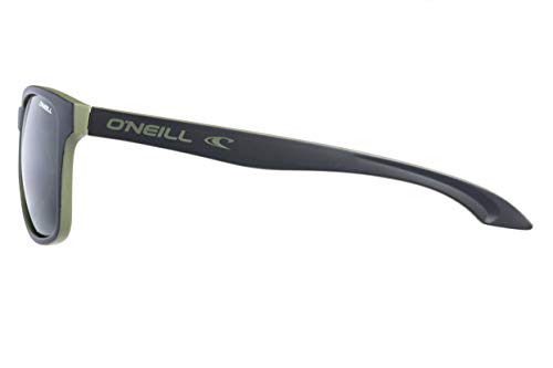 O'Neill Offshore Polarized Square Sunglasses, Gloss Black/Green, 55 mm