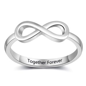 fortheday personalized infinity knot rings for women best friends promise rings for bff custom sisters infinity rings engagement wedding bands