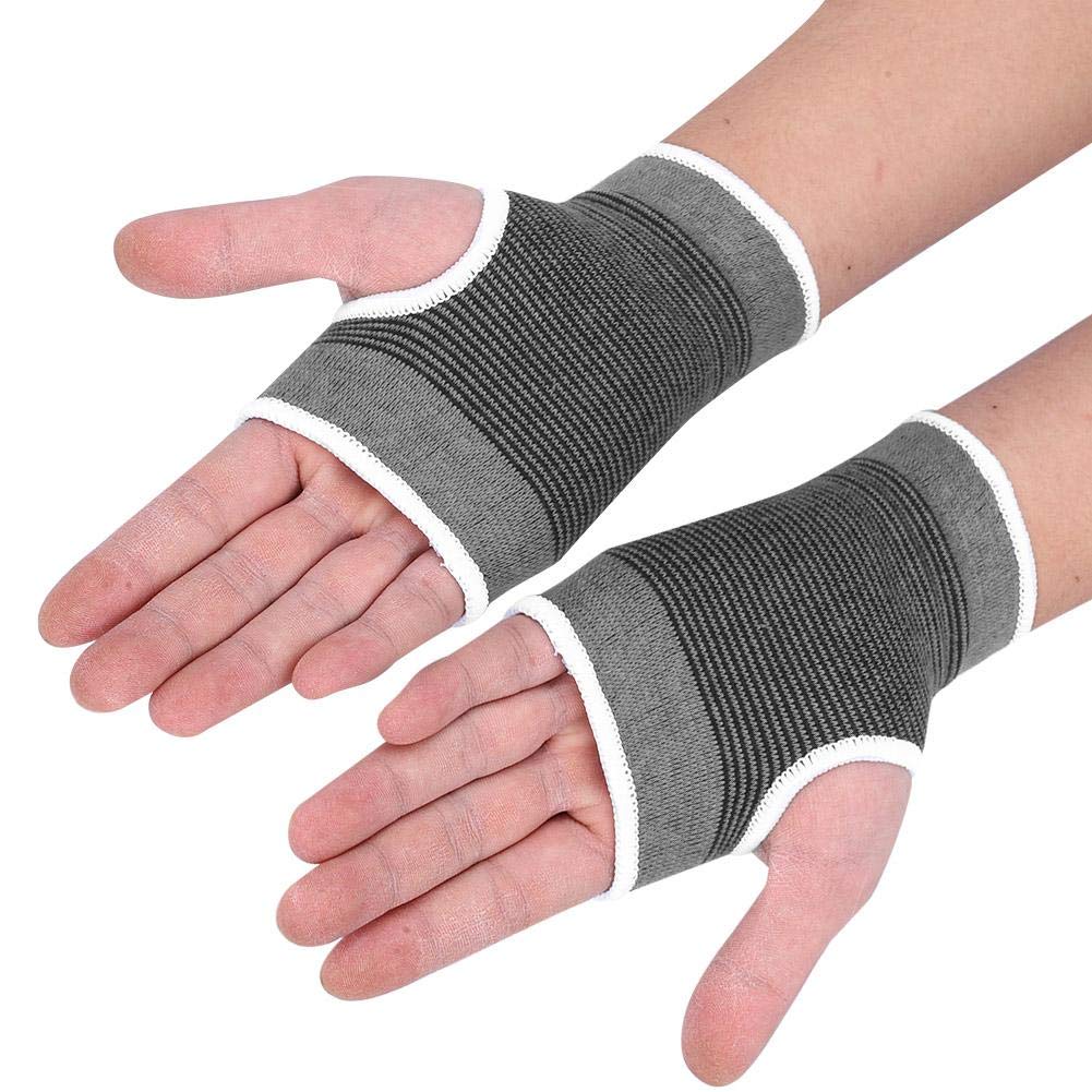 VGEBY 1Pair Wrist Brace, Elastic Wristband Wrist Palm Brace Carpal Tunnel Hand Compression Support Wrap Basketball Football Sports Gym Protector (Gray) Palm Protector For Hand