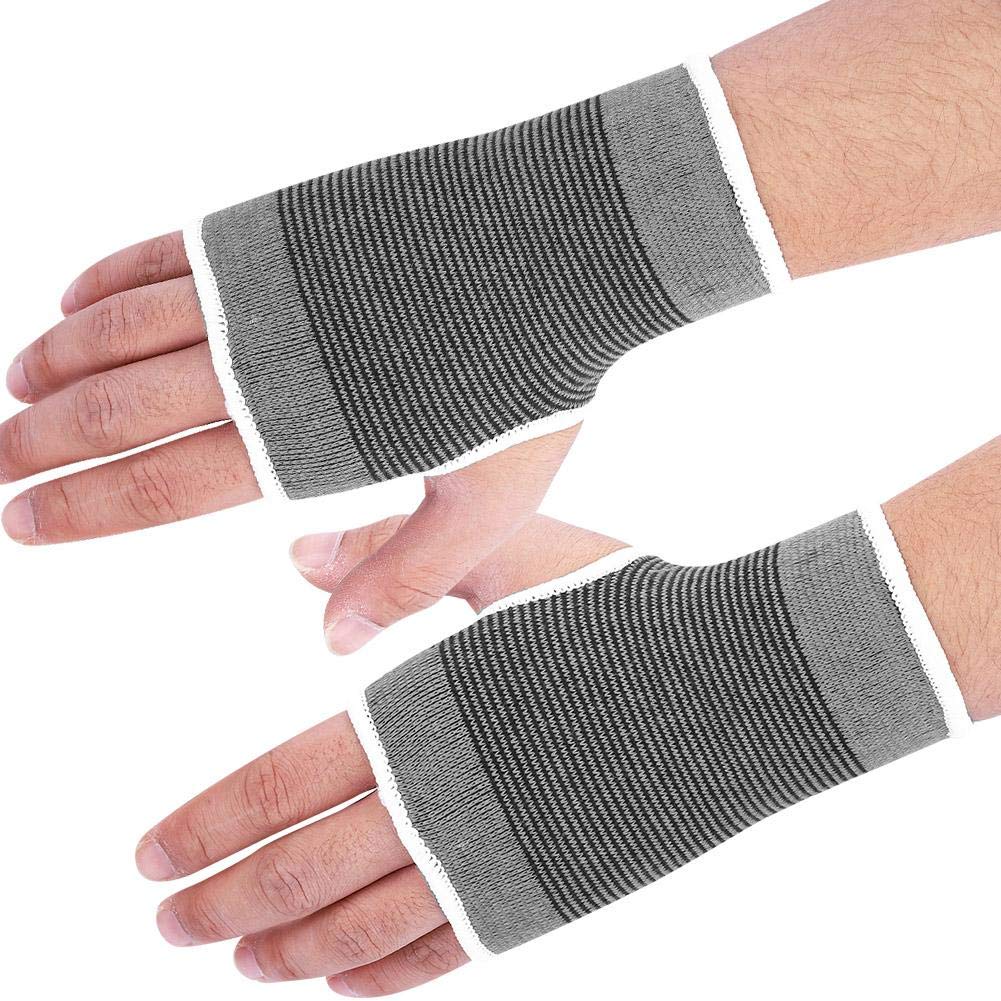 VGEBY 1Pair Wrist Brace, Elastic Wristband Wrist Palm Brace Carpal Tunnel Hand Compression Support Wrap Basketball Football Sports Gym Protector (Gray) Palm Protector For Hand