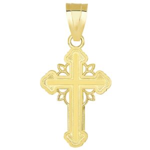 jewelry america 14k yellow gold dainty greek orthodox cross charm pendant