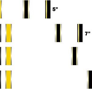 White Water Archery Laminated Yellow Traditional 12 Crest Arrow Wraps 15 pk Choose Length Width (8, 1.12)