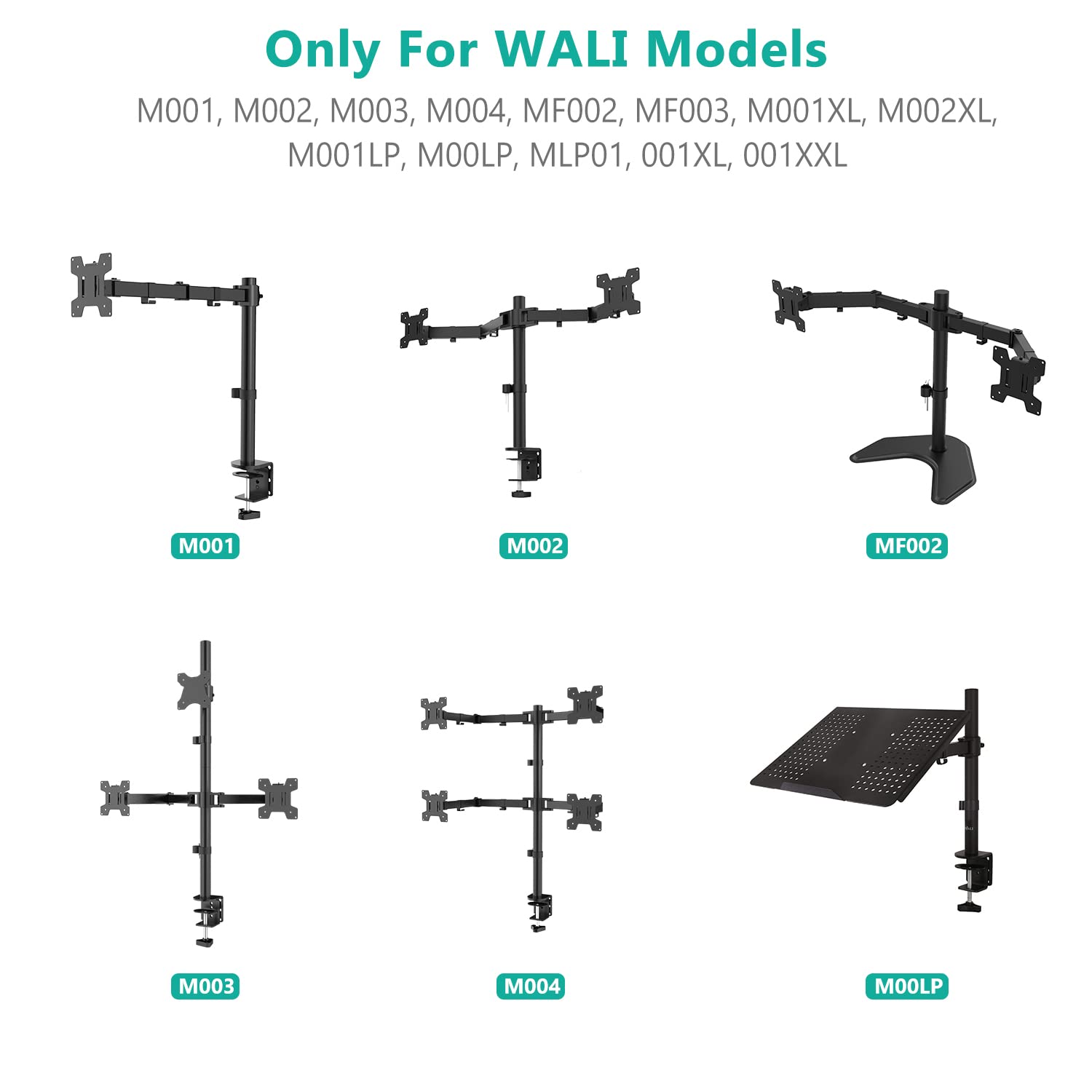 WALI Monitor Mount Free Standing Large V-Shape Base Accessory for WALI Monitor Mounting System (MFB), Black