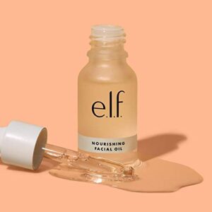 e.l.f. SKIN Nourishing Facial Oil, Moisturizing & Nourishing Formula, Infused With Rosehip Seed Oil & Jojoba Oil, Vegan & Cruelty-Free, 0.507 Fl Oz