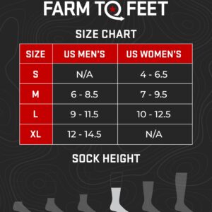 Farm to Feet Women's Standard Emeryville Light Cushion Crew Merino Wool Socks, Mosstone, Large