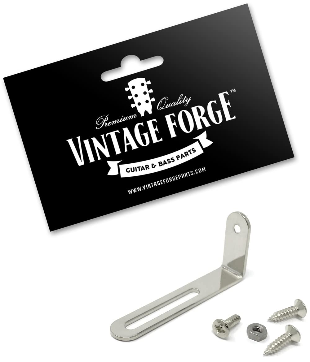 Vintage Forge Nickel Pickguard Mounting Bracket compatible with Gibson Epiphone Les Paul Electric Guitar with Screws LPB20-NKL