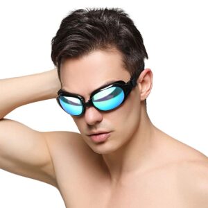 Firesara Swim Goggles, No Leaking Large Frame Wide View Pool for Women Men