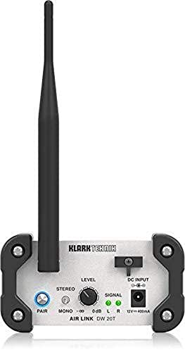 Klark Teknik AIR LINK DW 20T 2.4 GHz Wireless Stereo Transmitter for High-Performance Stereo Audio Broadcasting